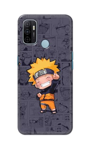 Image of Plastic Printfidaa Printed Hard Back Cover Case For Oppo A53 4G | Oppo A53S 4G | Oppo A32 | Oppo A33 2020 Back Cover (Famous Anime Cartoon Character) -112, Grey