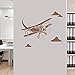Pegatinas de pared de aviones Mural Decoraciones de pared Calcomanías de arte de pared de aviones Decoración Pegatinas de vinilo de aviones Papel tapiz de avión extraíble W64xH57CM