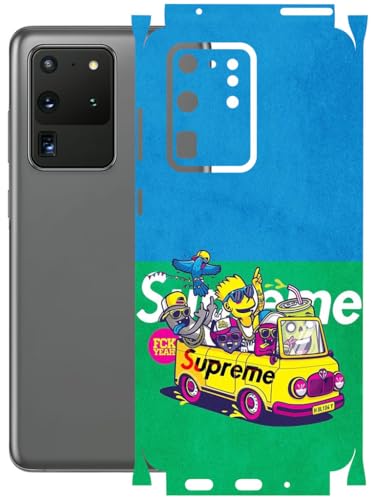 Image of AtOdds - Full Body Back Screen Guard Protector Film - Lamination Wrap Skin Sticker Compatible with Samsung Galaxy S20 Ultra | Scratchproof Matte Finish (Simps)