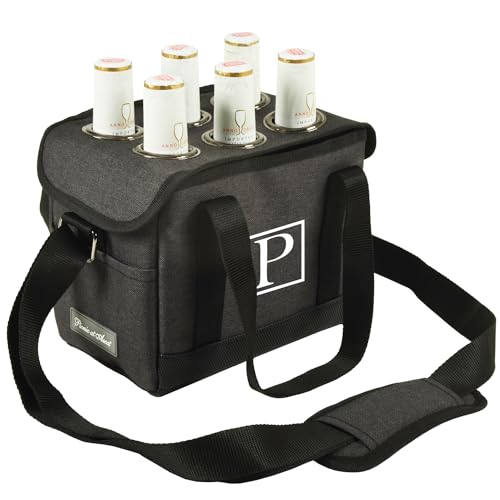 Picnic at Ascot Personalized Monogrammed Insulated Six Bottle Beer Caddy with Opener