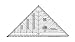 Creative Grids Half Square 4-in-1 Triangle Quilting Ruler Template CGRBH1