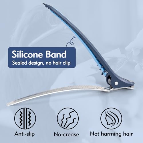Peine para peinado con clips antideslizantes azul miniatura 4