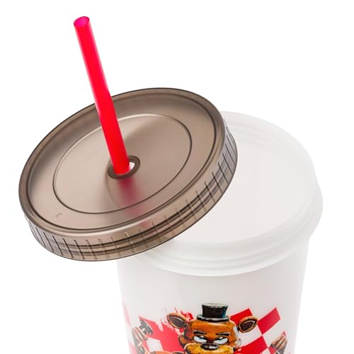 Image of Silver Buffalo Five Nights at Freddy's 4 Pack Color Changing Plastic Tumblers Featuring Freddy Fazbear, Bonnie, Chica, and Foxy, 24 Ounces