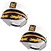 Captain's Yacht Sailors Hat Snapback Adjustable Sea Cap NAVY Costume Accessory (2 Pcs. Set)