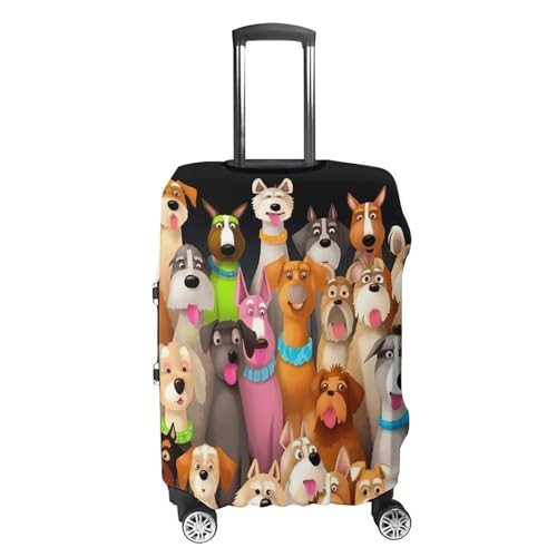Dogs Luggage Cover, Washable Elastic Suitcase Cover Protector Fit 18-32 Inch Luggage4