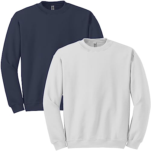 Image of Gildan Men's Cotton Spandex Polyester Blend Crew Neck Sweatshirt