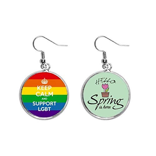 Pendientes de arcoíris LGBT de colgar para primavera
