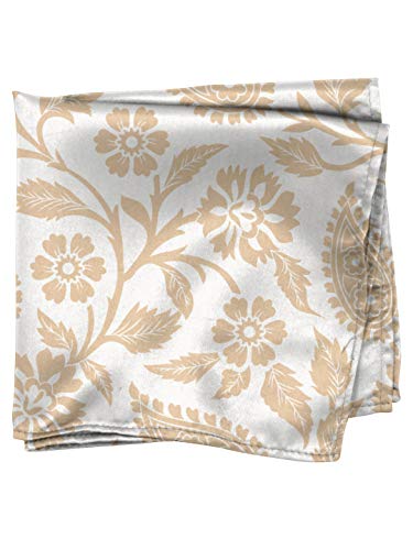 Image of BLACKSMITH Paisley and Floral Printed Italian Pocket Square for Men and Boys, for traditional Indian Wear like Bandhgala and Modi Jacket