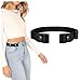Buckle-free Elastic Women Belt for Jeans without Buckle, SANSTHS Comfortable Invisible Belt No Bulge No Hassle Quality Black
