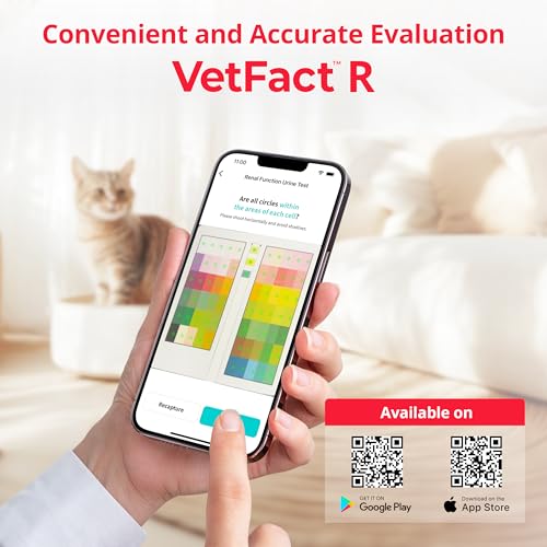 Image of [5 Kits] Free Mobile App Urine Test Strips for Dogs & Cats, Cat & Dog Kidney Function Test (Protein to Creatinine Ratio Test) at Home, Easy-to- Use ; Support English, Spanish, Korean, and Japanese