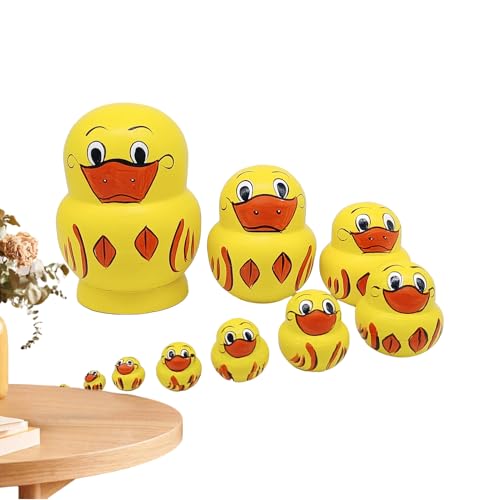 Generico Kit de juguetes de anidación rusa - 10 piezas de muñecas anidadoras rusas Kit de juguetes, muñeca de escritorio, juguetes para niños para armarios, sala de estar, estantes