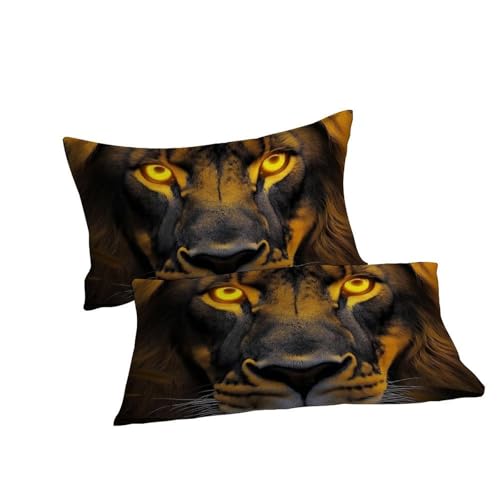 Housse de couette lion en microfibre douce avec fermeture - 7