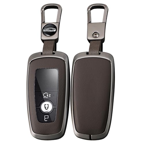 Coque de clé en cuir pour Lincoln Navigator étui protecteur marron de voyage