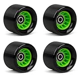62x42 Double Row Roller Skates PU Non-Flash Wheels Four Wheel Roller Skates Speed Skating Roller Skateboard Dynamic Board PU Wheel 92A,4 Pack