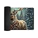 Christmas Gift Reindeer Desk Mat Non-Slip Laptop Writing Pad Large Keyboard Mousepad with Rubber Base 23.6