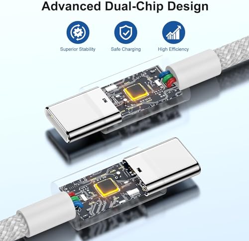 Image of NISHTECH ORIGINAL 60W iPhone 16,15 USB TYPE C to USB TYPE C Cable(60W /3A) USB C Charger Cable Fast Charging for iPhone 15Pro /Plus /Pro Max,iPad Mini 6 / Pro 2021,MacBook,and More