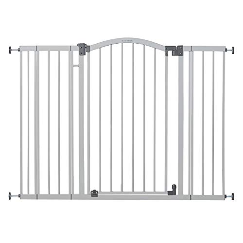 Summer Extra Tall & Wide Safety Baby Gate, Cool Gray Metal Frame –