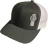 Kenworth Motors Trucks Classic Charcoal Gray & White Snapback Mesh Cap/Hat Gray & White Bug Logo