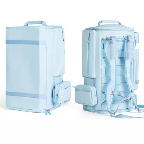 KK-GAL 55L Large Padded Ski Backpack, Travel Backpack for Skiing Gear, Professional Ski Boot Bag, Water-Resistant Backpack for Skiing, Ski Gear Bag Backpacks for Boots & Snowboard,Blue