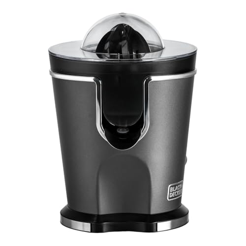 BLACK+DECKER Premium Stainless Steel Citrus Juicer 100W Powerful Motor Anti-Drip Spout Pour-into-Glass Design Dishwasher Safe Premium Metallic Finish Anti-Slip Rubber Feet | SSCJ165-B5