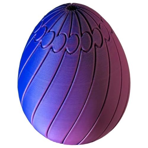 Twisty Egg Panier de Pâques imprimé en 3D, œuf Glissant, Cadeaux de fête de Pâques pour Adultes, Enfants et garçons Filles (Style 2) (Bleu Style 2)