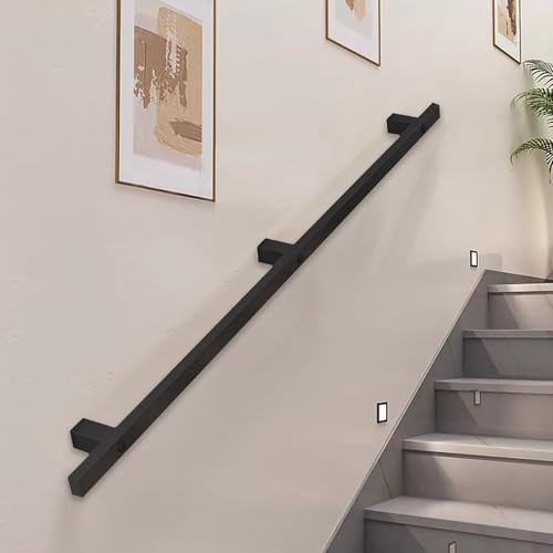 Rampe d'escalier extérieure fer forgé 9,2 pieds barre d'appui pour jardin