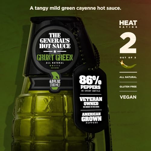 The General’s Hot Sauce Triple Threat Hot Sauce Gift Set - Variety Pack with Habanero & Cayenne Peppers - All-Natural, Spicy Sauce Collection - American Grown, Veteran-Owned, 3-Pack (6oz Bottles)