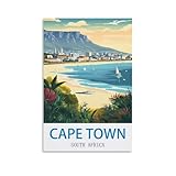 CTZIKWW Vintage-Reiseposter Kapstadt, Südafrika, 20 x 30 