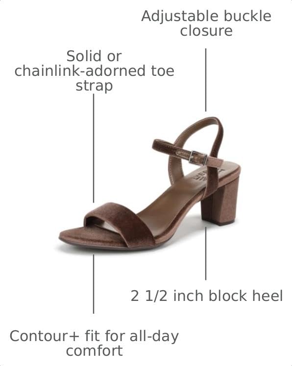 Naturalizer Women's Bristol Heeled Sandal Cinnamon Brown Velvet 8 W by Naturalizer - Used condition - Image 3