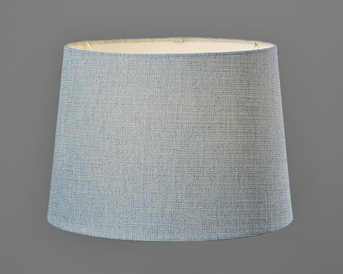 Adesso SH0034 White Uno Fitter Light Blue Textured Tapered Drum Shade thumb #2