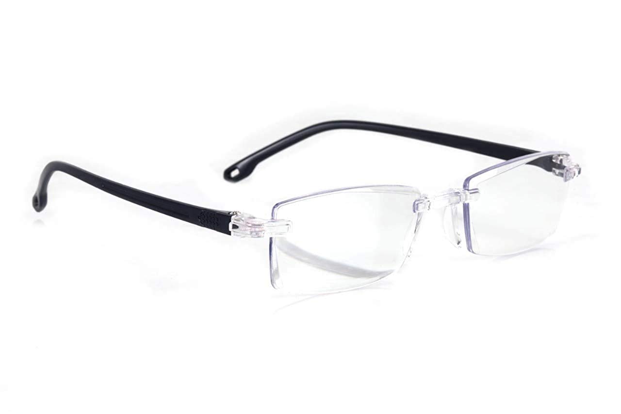 Glasswear Reading Glasses For Men Unisex Blue Cut Reading Glasses For Men Blue Ray Reading Glasses Rimless Reading Glasses For Men Reading Blue Cut Glass magnifying glass for Reading (+2.75)-image-16