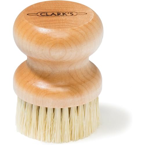 CLARK'S Cutting Board Oil Scrub Brush - Round Wood Applicator for Food Grade Mineral Oil and Wax on Wooden Bamboo, Cast Iron, and Utensils – Kitchen Countertops Food Safe