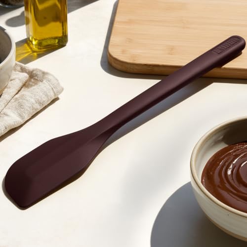 Image of Ember Cookware Silicone Scraper Spatula 26.5 cm | 230C Heat Resistant | Platinum Grade Food Safe Spatula for Cooking, Mixing & Scraping | Non Scratch Seamless Unibody Design | Wine