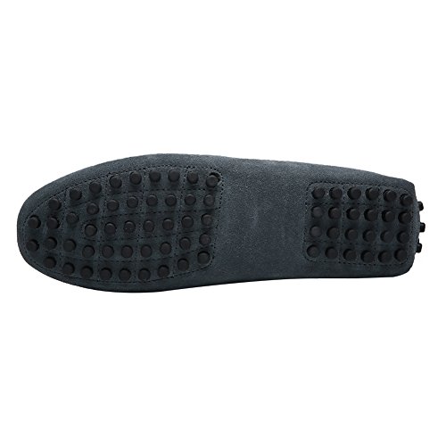 ANUFER Men's Stylish NATO Strap Moccasin Slippers Comfortable Suede Driving Shoes4