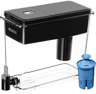 Brita XL Water Filter Dispenser for Tap and Drinking Water with 1 Elite Filter, Reduces 99% of Lead, Lasts 6 Months, 27-Cup Capacity, BPA Free, Black