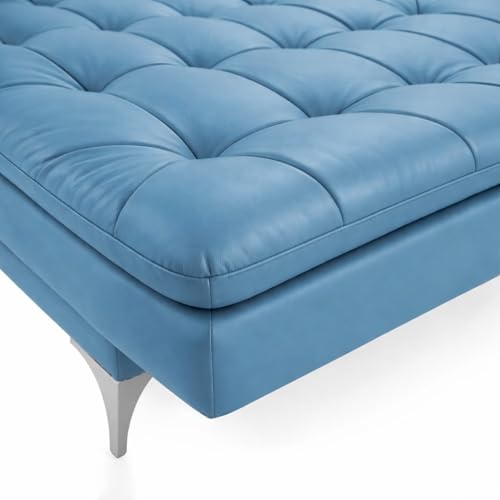 Image of Casaliving Danny 3 Seater Sofa Cum Bed Leatherette Fabric (Turquise) with Two Cushions Perfect for |Home Living |Office Room and Guest Room Premium Sofa