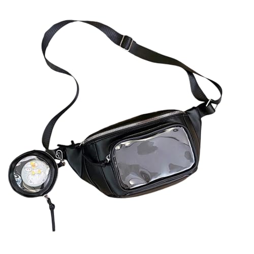 Elallin Ita Bag Crossbody Chest Pack Shoulder Sling Bag with Button Organizer for Badge Pins Display Men Women