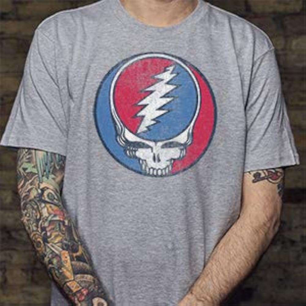 Amazon.com: Ripple Junction Grateful Dead Adult Unisex Steal Your Face  Vintage Light Weight Crew T-Shirt X-Small Heather Grey : Clothing, Shoes &  Jewelry
