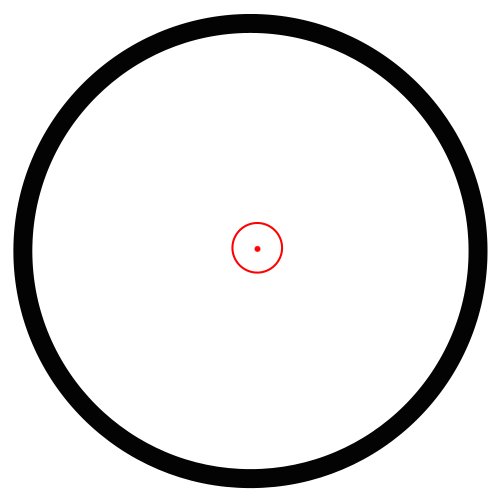 Hammers Donut Circle Dot Reticle 30Mm 1X30 Red Dot Sight For 22 Rim-Fire Rifles Airguns Pistols With 3/8 Dovetail Rings Built-In Stop Pin Flip Lens Caps #TOP2