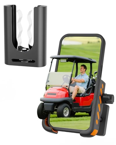 Magnetic Phone Holder for Golf Cart Compatible with iPhone/Samsung/Pixel, Golf Cart Phone Mount Fits EZGO Yamaha, 2-in-1 Magnetic Cigar & Phone Holder Set