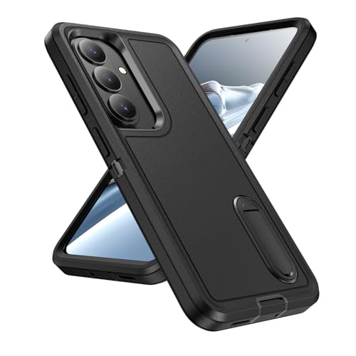 Fucozan for Samsung Galaxy S26 Case with Kickstand Case 3-Layer Military Grade Protective Case Cover Silicone Heavy Duty Rugged Shockproof for Galaxy S26 Phone Case (Black+Black) by Fucozan - Used condition - US$8.82