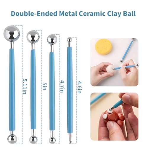 Wdmxszdq 25 Töpferwerkzeug-Set mit Modellierwerkzeugen für Ton und Modelliermasse Praktische Clay Tools und Pottery Tools Hochwertige Sculpting Tools für deine kreativen Projekte