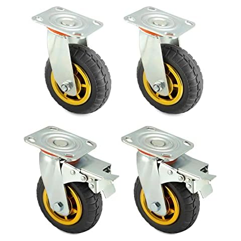 QWORK® Roulettes charge lourde 150 mm Cover