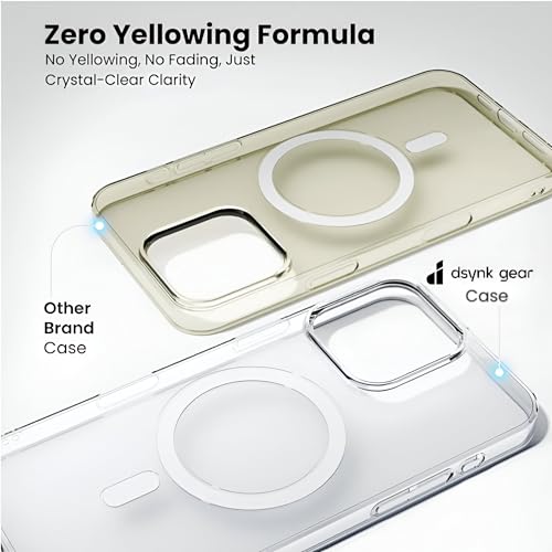 Image of Anti-Yellow Clear Case for iPhone 14 Pro | UV Shield Technology | Zero-Yellowing Formula | MagSafe Compatible | Drop Protection (TPU + Polycarbonate | Crystal Clear)