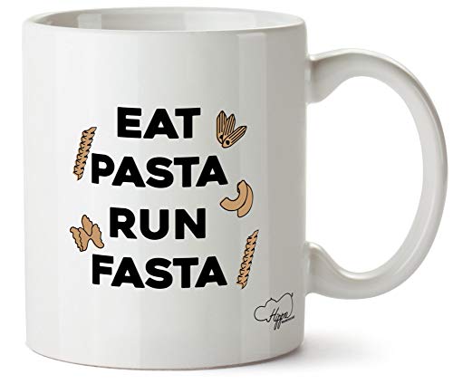 Hippowarehouse Eat Pasta Run fasta Printed Mug Cup Ceramic 10oz