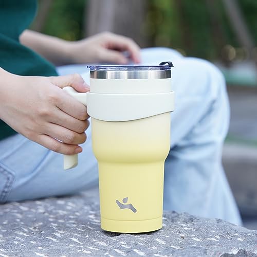 Image of Konokyo 40 oz Tumbler with Handle and Straw, Insulated Travel Mug