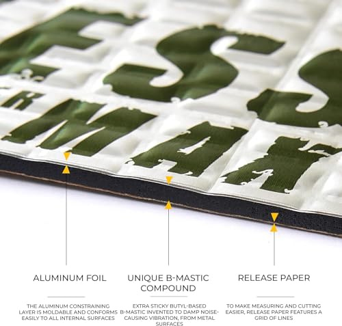 Siless Max 120 mil (3mm) 6 sqft Car Sound Deadening mat - Butyl Automotive Sound Deadener - Noise Insulation and Vibration Dampening Material (6 sqft)