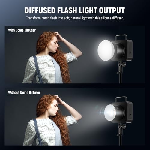 NEEWER Silicone Diffuser with Magnetic Adapter Ring for Q4/Q4PRO/Q6 Outdoor Flash, Speedlite Light Modifier Shaper for Portrait, Product Photography, Weddings, Commercial, CRS10 by NEEWER - Image 2
