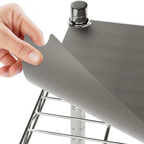 Image of Auslar Shelf Liner 14" X 36", Heavy Duty Shelf Liners for Wire Shelving, Set of 4 Waterproof Wire Shelf Liner for Organizing Metal Rack Shelves Kitchen Cabinets Pantry, Graphite