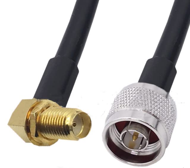 Computer Accessories - Pigtails N Male Plug to RP-/ Female Jack Connector Coaxial Extension Cable Jumper Cord (NM-SAMF Right 0.2m)